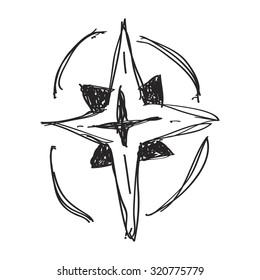 Simple hand drawn doodle of a star