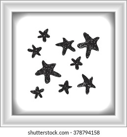 Simple hand drawn doodle of a star