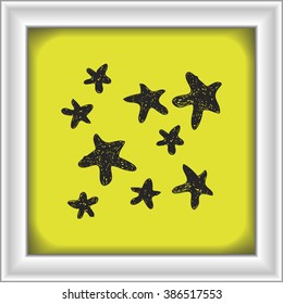 Simple hand drawn doodle of a star