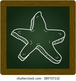Simple hand drawn doodle of a star