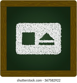 Simple hand drawn doodle of a stop and eject button