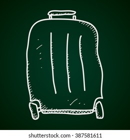 Simple hand drawn doodle of a suitcase