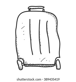 Simple hand drawn doodle of a suitcase