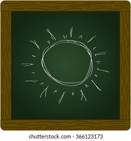 Simple hand drawn doodle of a sun