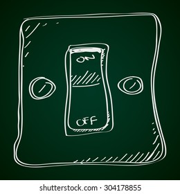 Simple hand drawn doodle of a switch