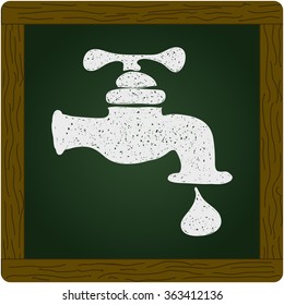 Simple hand drawn doodle of a tap