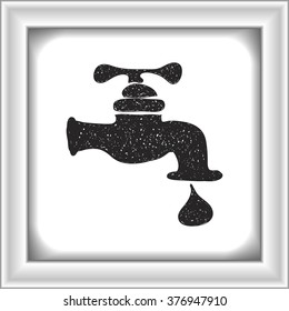Simple hand drawn doodle of a tap