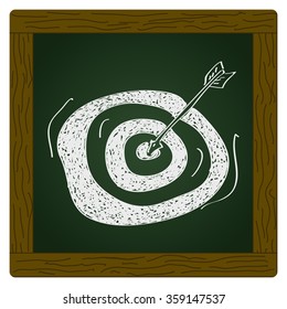 Simple hand drawn doodle of a target