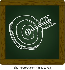 Simple hand drawn doodle of a target