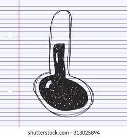 Simple hand drawn doodle of a thermometer