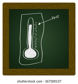 Simple hand drawn doodle of a thermometer