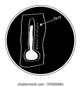 Simple hand drawn doodle of a thermometer