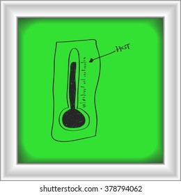 Simple hand drawn doodle of a thermometer