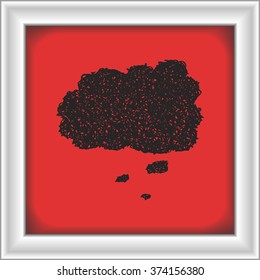 Simple hand drawn doodle of a thought bubble