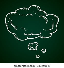 Simple hand drawn doodle of a thought bubble