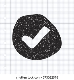 Simple hand drawn doodle of a tick