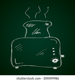 Simple hand drawn doodle of a toaster