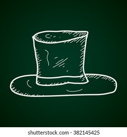 Simple hand drawn doodle of a top hat