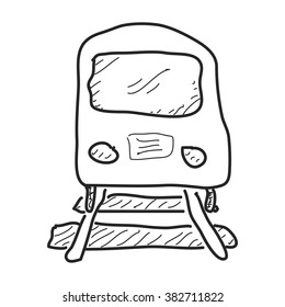Simple hand drawn doodle of a train