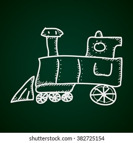 Simple hand drawn doodle of a train