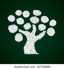 Simple hand drawn doodle of a tree