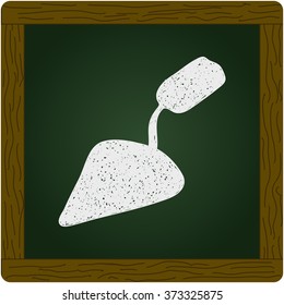 Simple hand drawn doodle of a trowel