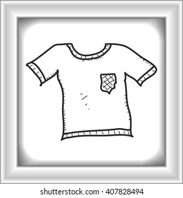 Simple hand drawn doodle of a t-tshirt