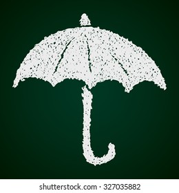 Simple hand drawn doodle of an umbrella