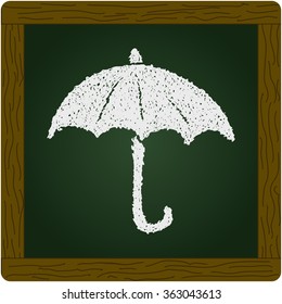 Simple hand drawn doodle of an umbrella