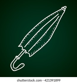 Simple hand drawn doodle of an umbrella