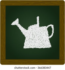 Simple hand drawn doodle of a watering can