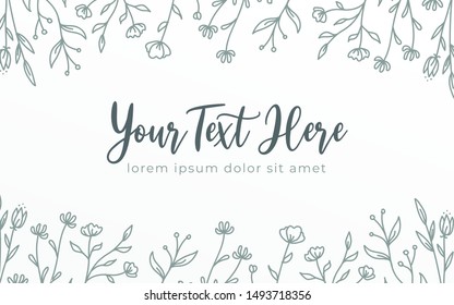simple hand drawn floral background