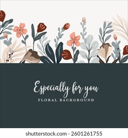 simple hand drawn floral background
