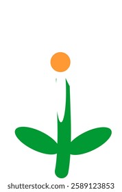 simple hand drawn flower cute illustration