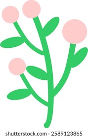simple hand drawn flower cute illustration