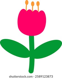 simple hand drawn flower cute illustration
