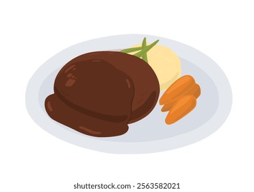 Simple hand drawn hamburger illustration