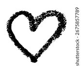 Simple hand drawn heart drawing illustration Scribble heart doodle Love clipart