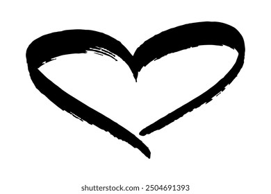 Simple hand drawn heart drawing illustration Scribble heart doodle Love clipart