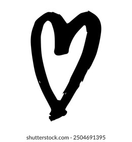 Simple dibujado a mano ilustración de dibujo de corazón Garabato corazón doodle Amor Clipart