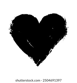 Simple hand drawn heart drawing illustration Scribble heart doodle Love clipart