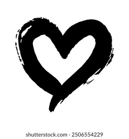 Simple hand drawn heart drawing illustration Scribble heart doodle Love clipart