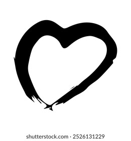 Simple hand drawn heart drawing illustration Scribble heart doodle Love clipart