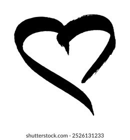 Simple dibujado a mano ilustración de dibujo de corazón Garabato corazón doodle Amor Clipart
