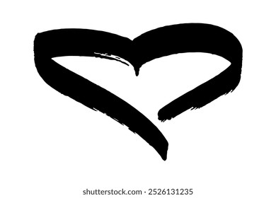 Simple hand drawn heart drawing illustration Scribble heart doodle Love clipart