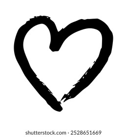 Simple hand drawn heart drawing illustration Scribble heart doodle Love clipart