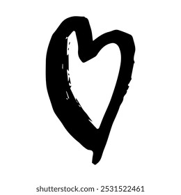 Simple hand drawn heart drawing illustration Scribble heart doodle Love clipart