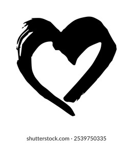 Simple hand drawn heart drawing illustration Scribble heart doodle Love clipart