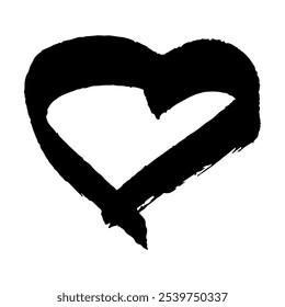 Simple hand drawn heart drawing illustration Scribble heart doodle Love clipart