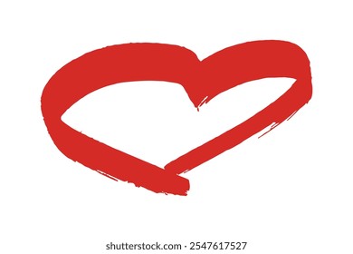 Simple hand drawn heart drawing illustration Scribble heart doodle Love clipart